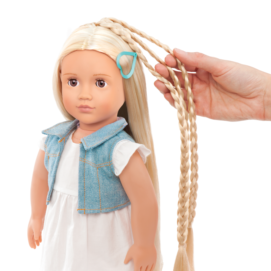 Our Generation Phoebe 18" Hair Grow Doll with Hair Clips & Styling Book