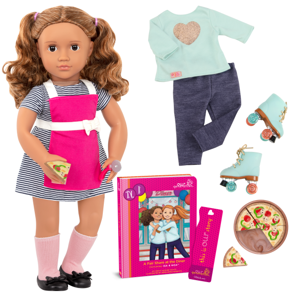 Our Generation Isa 18" Posable Cooking Doll with Storybook & Outfit