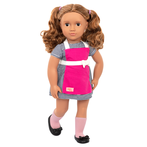 Our Generation Isa 18" Posable Cooking Doll with Storybook & Outfit