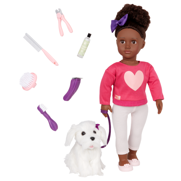 Our Generation Choyce & Jewel 18" Doll & Pet Grooming Set