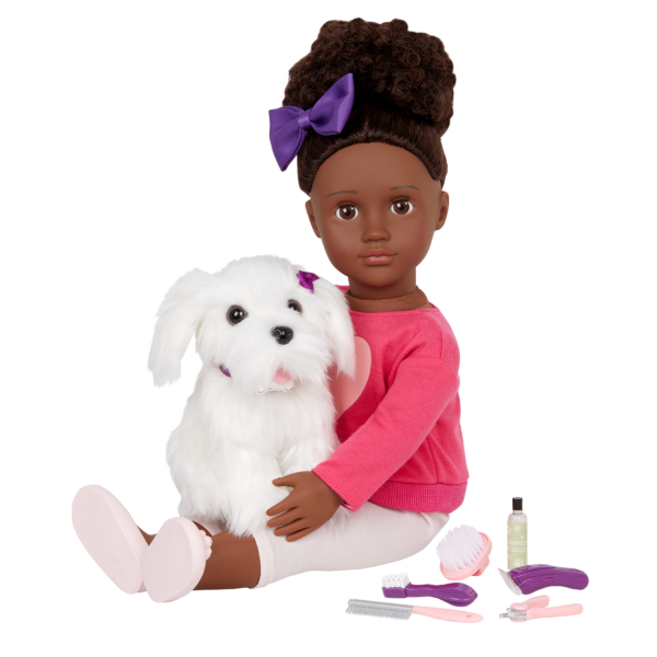 Our Generation Choyce & Jewel 18" Doll & Pet Grooming Set