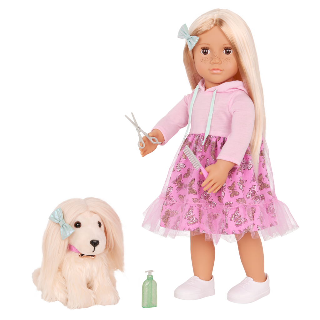 Our Generation Hattie & Bella 18" Doll & Pet Puppy Set
