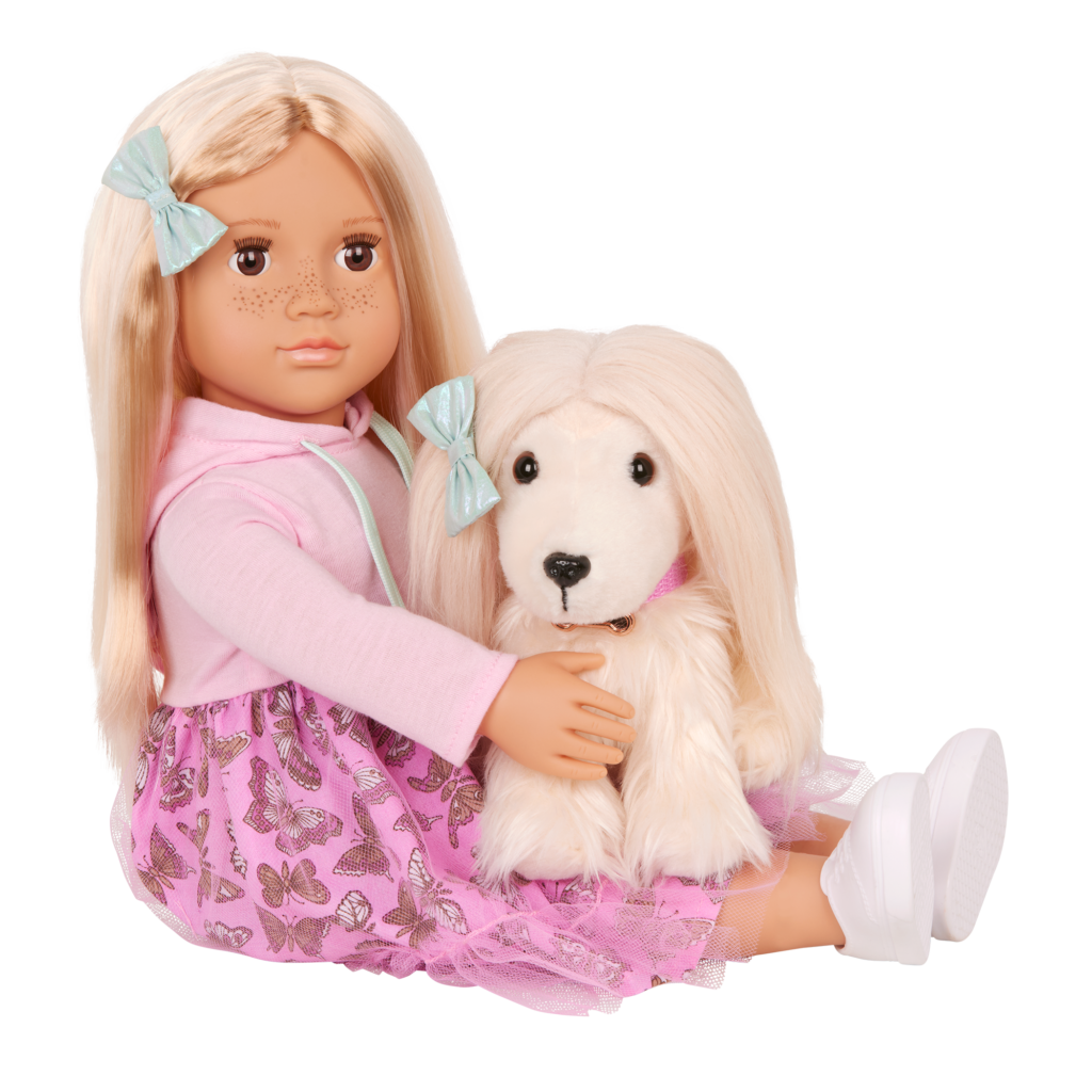 Our Generation Hattie & Bella 18" Doll & Pet Puppy Set