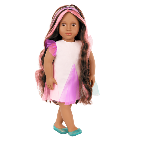 Our Generation Tania 18'' Hair Grow Doll with Hair Clips & Styling Book