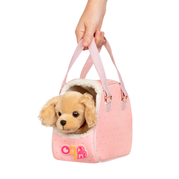 Our Generation Hop In Dog Carrier & Pet Plush Puppy for 18" Dolls
