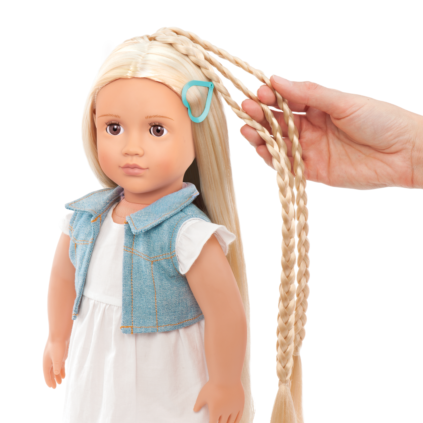 Our Generation Phoebe 18" Doll & Salon Day Accessory Set Bundle