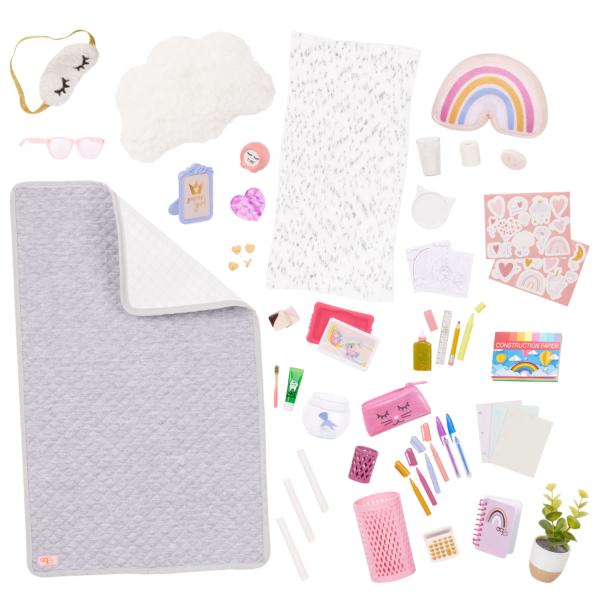 Our Generation Playset - Room to Dream Bedroom Playset & Furniture for 18" Dolls