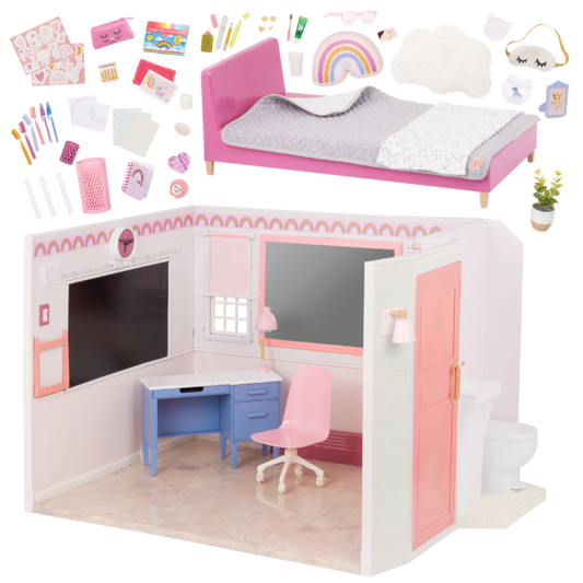 Our Generation Playset - Room to Dream Bedroom Playset & Furniture for 18" Dolls