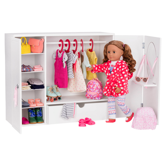 Our Generation Playset - Wooden Wardrobe for 18" Dolls