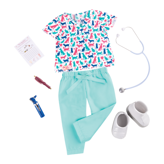 Our Generation Accessory - Healthy Paws Pet Care Vet Outfit for 18" Dolls