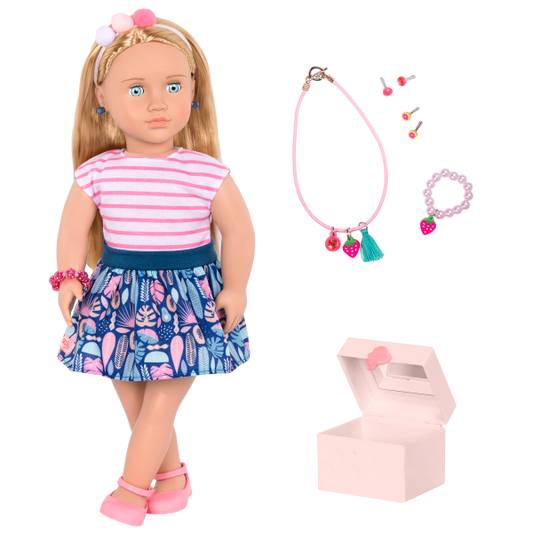 Our Generation Alessia 18" Doll with Jewelry & Pierced Ears