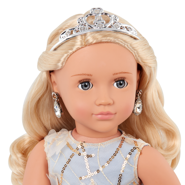 Our Generation Ellory 18" Fashion Doll with Tiara & Floral Gown Outfit