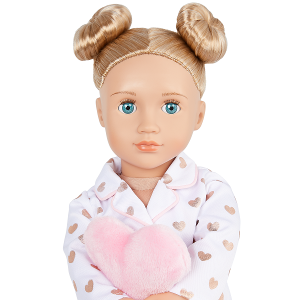 Our Generation Serenity 18" Slumber Party Doll with Heart Polka Dot Outfit