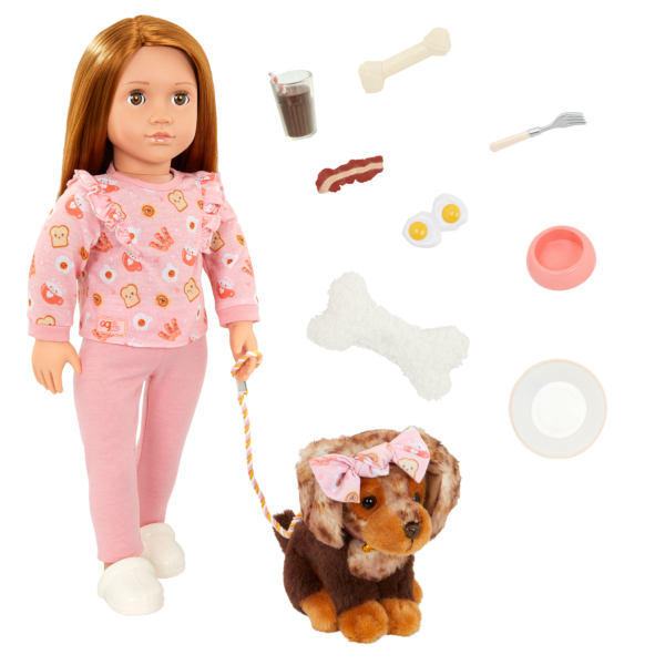 Our Generation Claudia & Cinnamon 18" Matching Doll & Pet Set