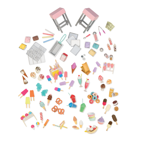 Our Generation Playset - Sweet Stop Ice Cream Truck for 18" Dolls - Light Blue