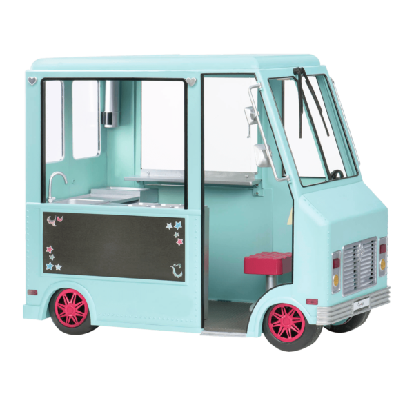 Our Generation Playset - Sweet Stop Ice Cream Truck for 18" Dolls - Light Blue