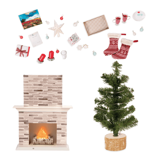 Our Generation Playset - Holiday Celebration Fireplace for 18" Dolls