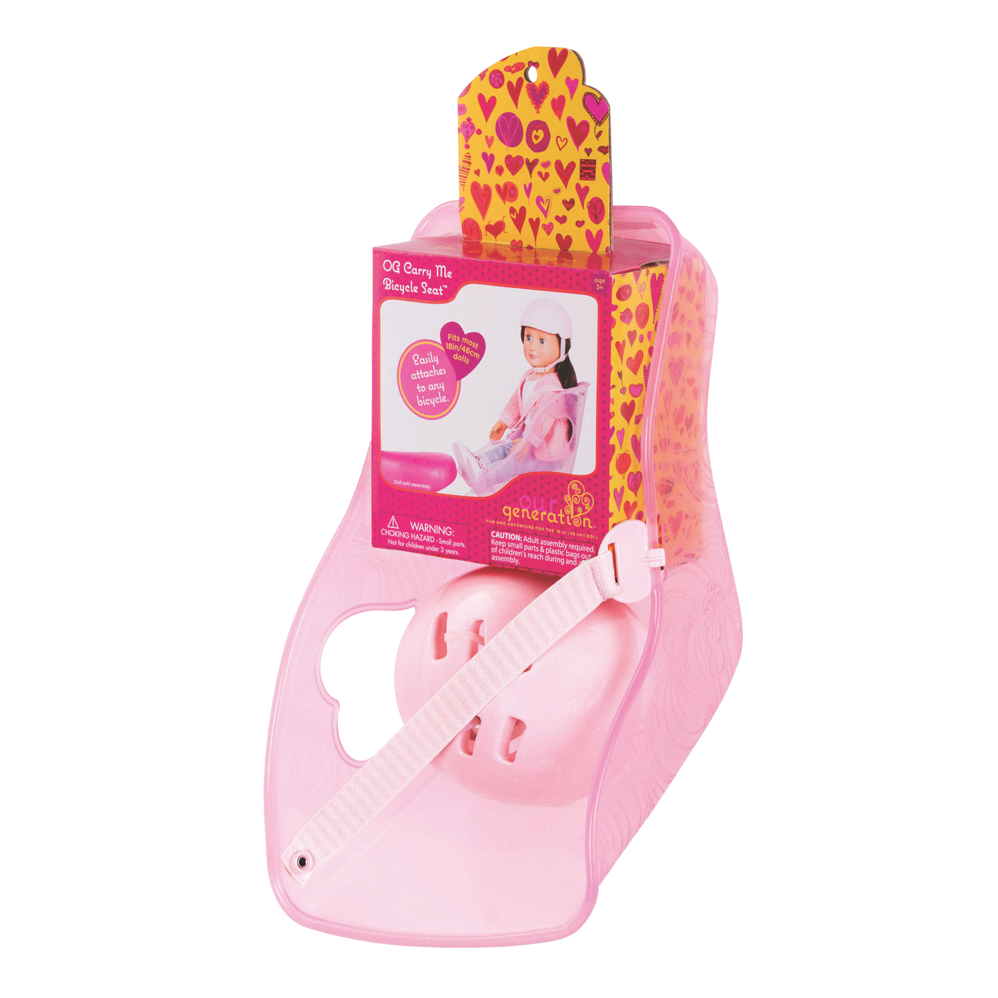 Our Generation Playset - Carry Me Bicycle Seat for 18" Dolls - Pink