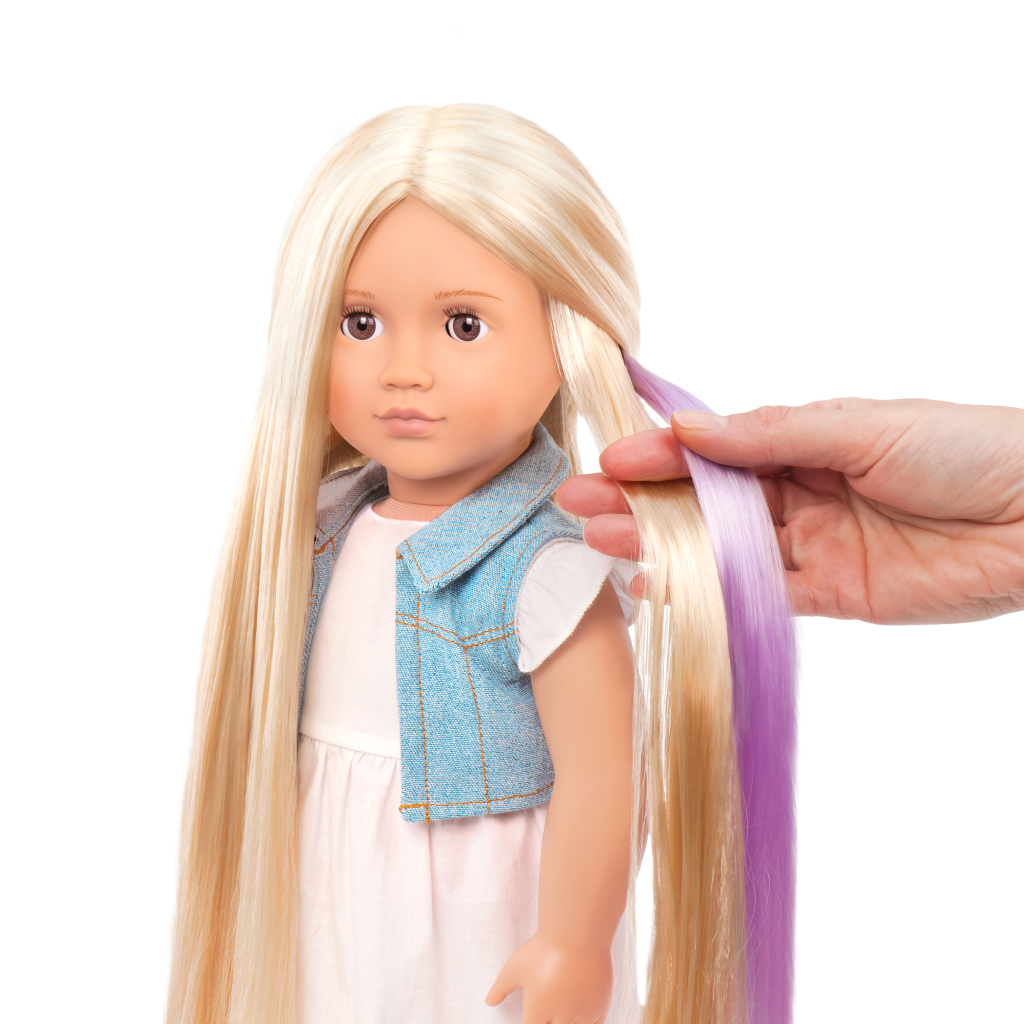Our Generation Phoebe 18" Hair Grow Doll with Hair Clips & Styling Book