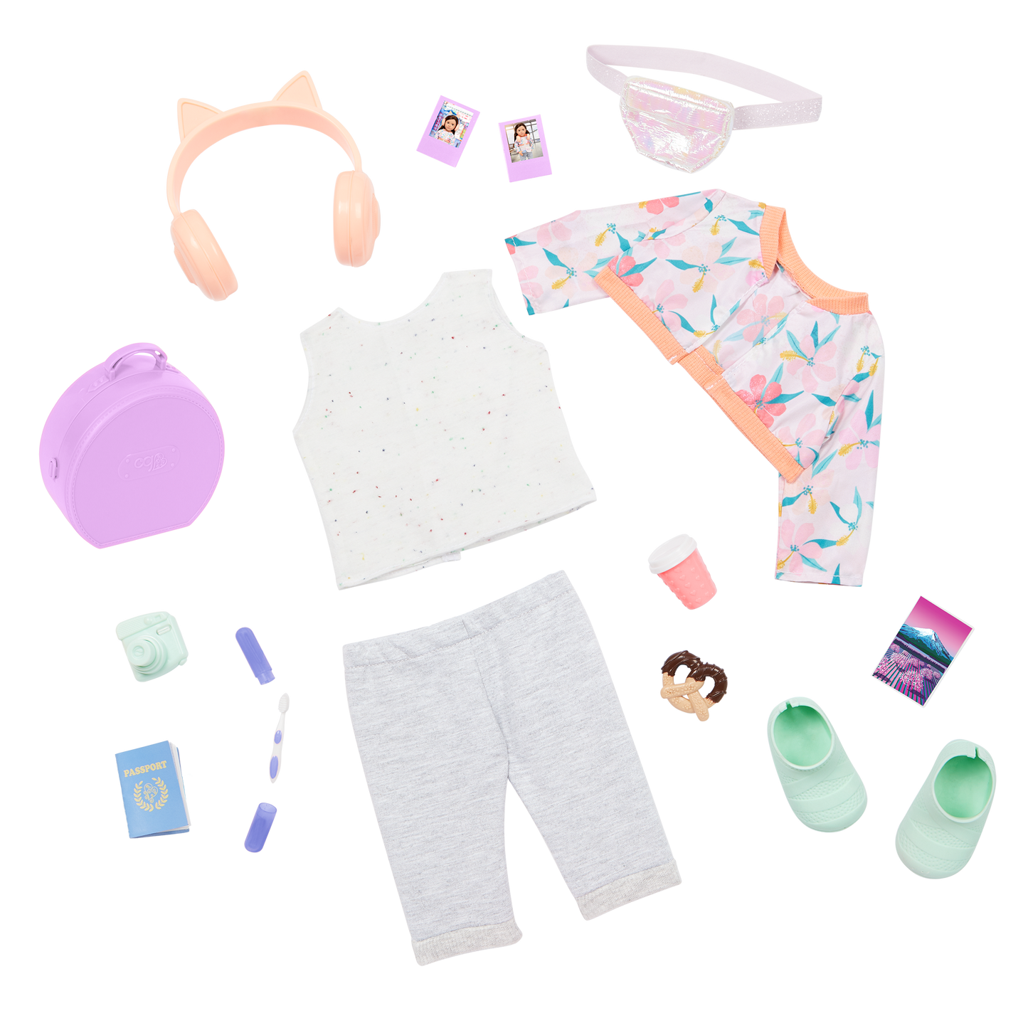 Our Generation Reese 18" Posable Travel Doll & Storybook