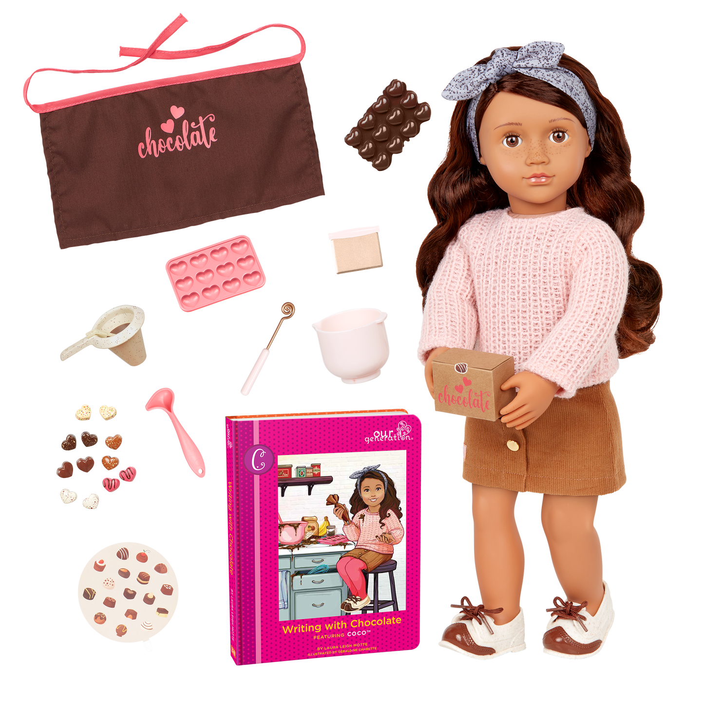 Our Generation Coco Posable 18" Baking Doll & Storybook