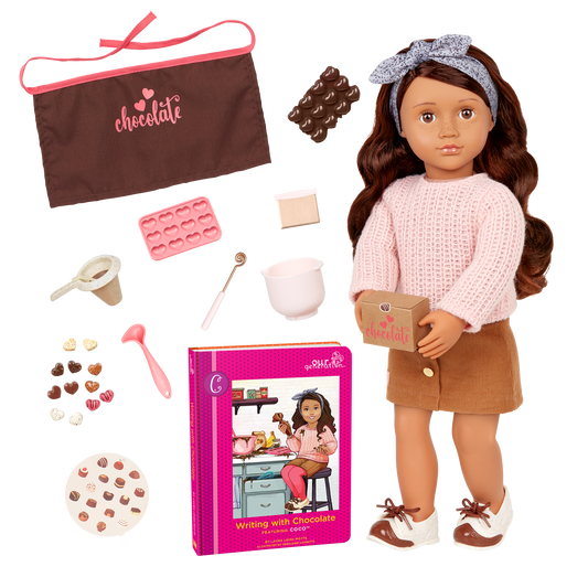 Our Generation Coco Posable 18" Baking Doll & Storybook