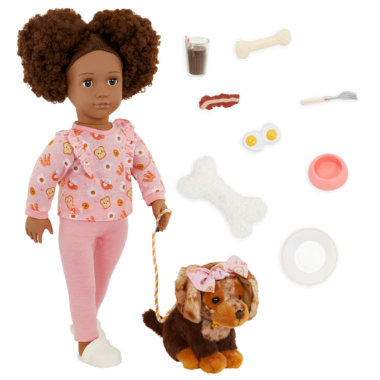 Our Generation Camryn & Coco 18" Matching Doll & Pet Set