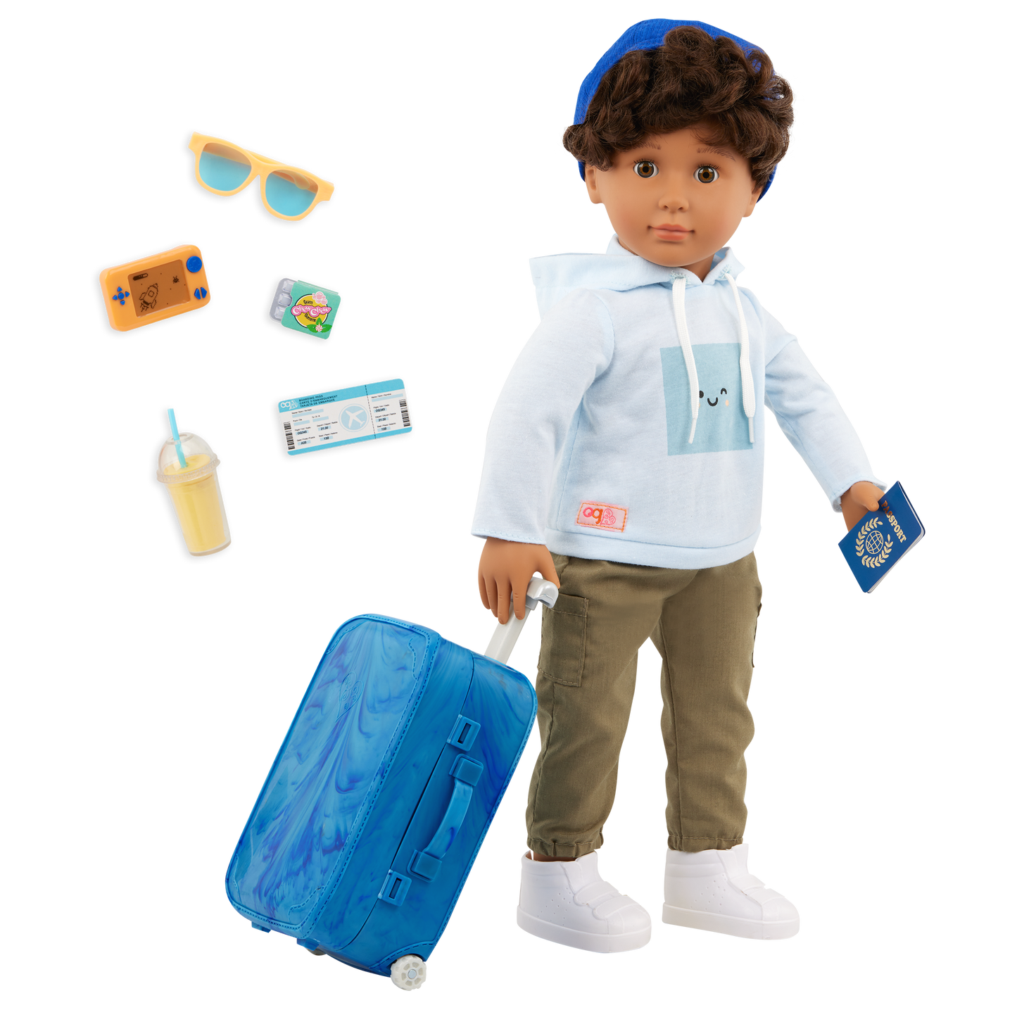 Our Generation Milo 18'' Boy Doll Luggage & Travel Accessories Set