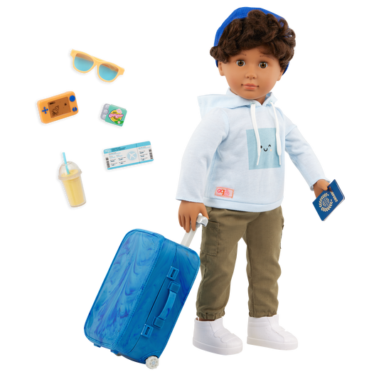 Our Generation Milo 18'' Boy Doll Luggage & Travel Accessories Set