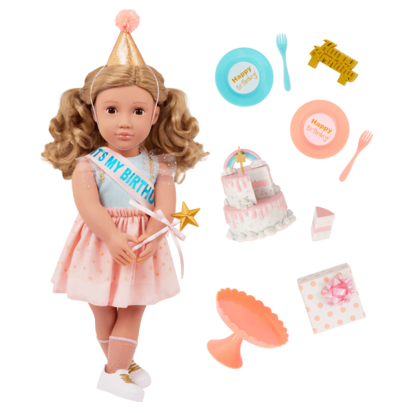 Our Generation Romy 18" Birthday Party Doll & Accessories Set