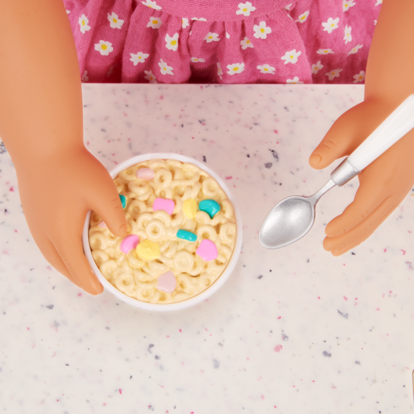 Our Generation Gillian 18" Doll with Pink Dress & Rainbow Pajama Outfit