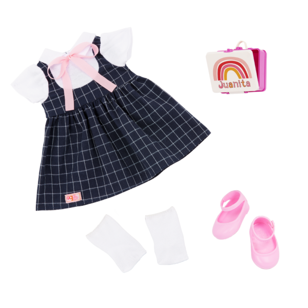 Our Generation Juanita 18" Doll in School Dress with Rainbow Lunch Box