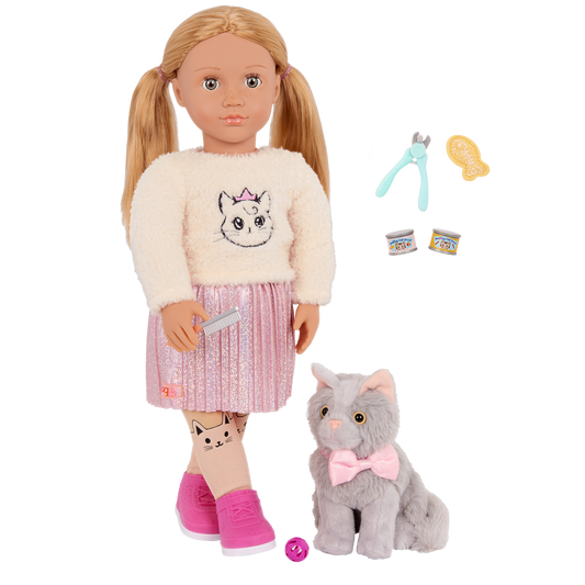 Our Generation Sheela & Sammy 18'' Pet and Kitten Doll