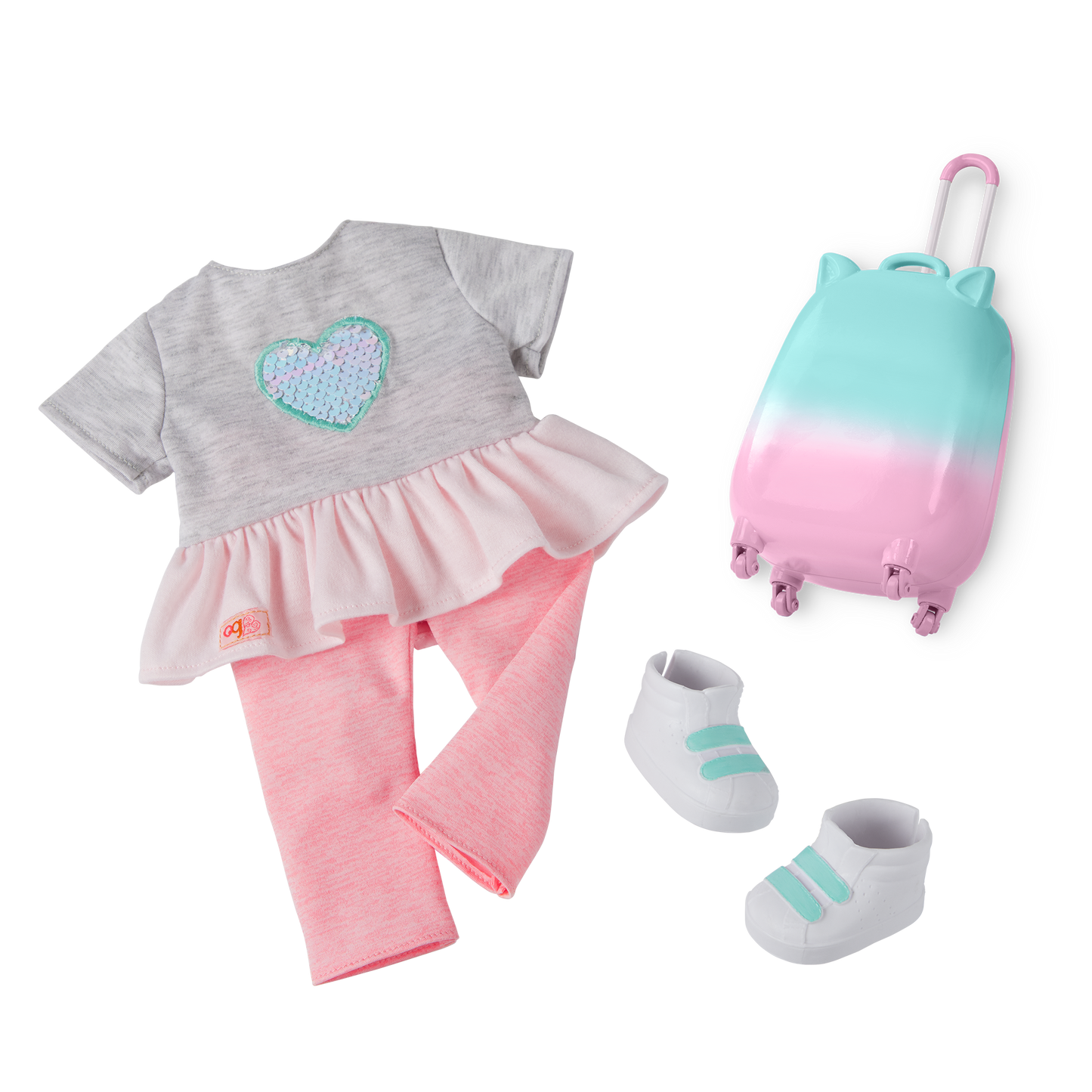 Our Generation 18" Doll with Luggage and Travel Accessories Set