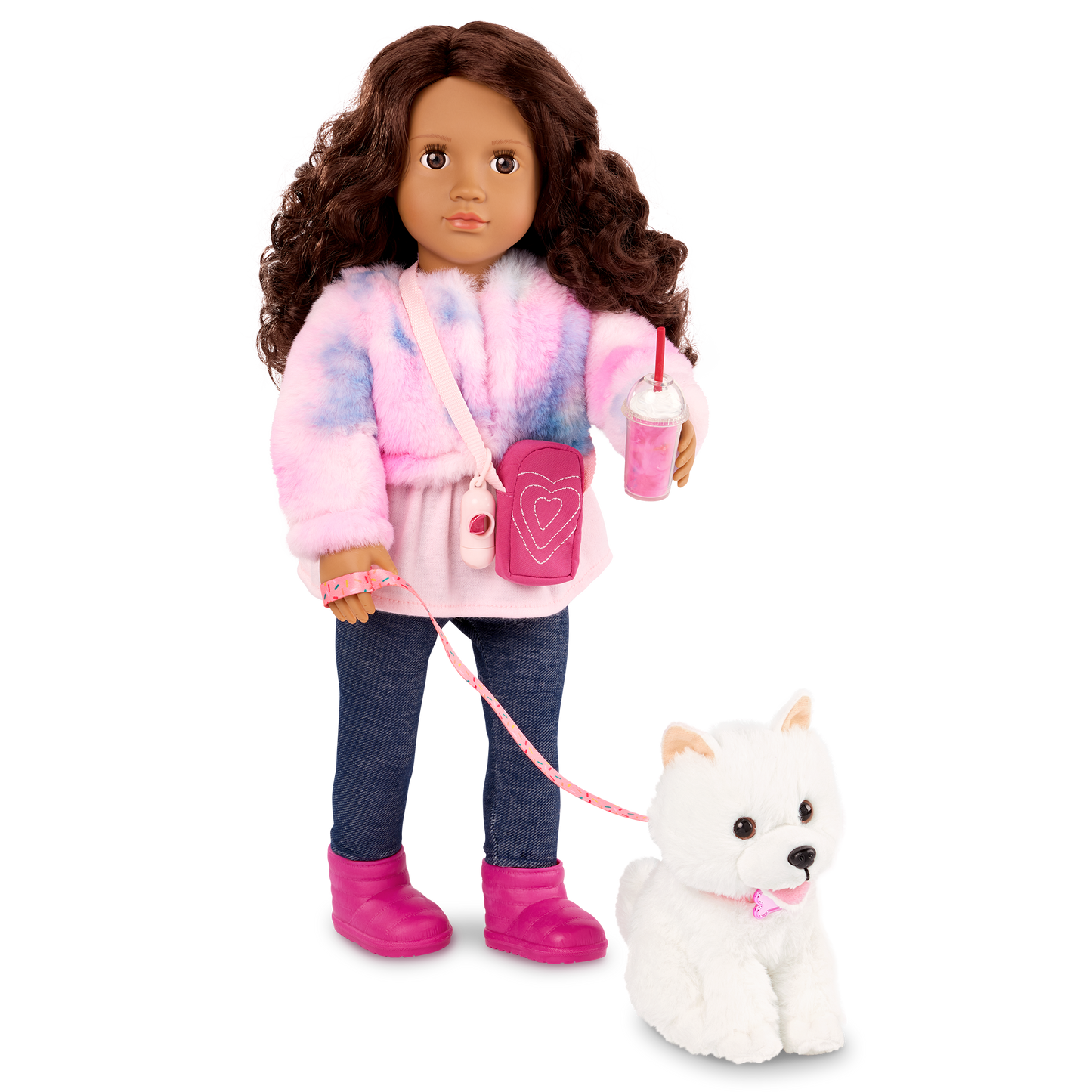 Our Generation Ines & Jojo 18" Doll & Pet Puppy Set