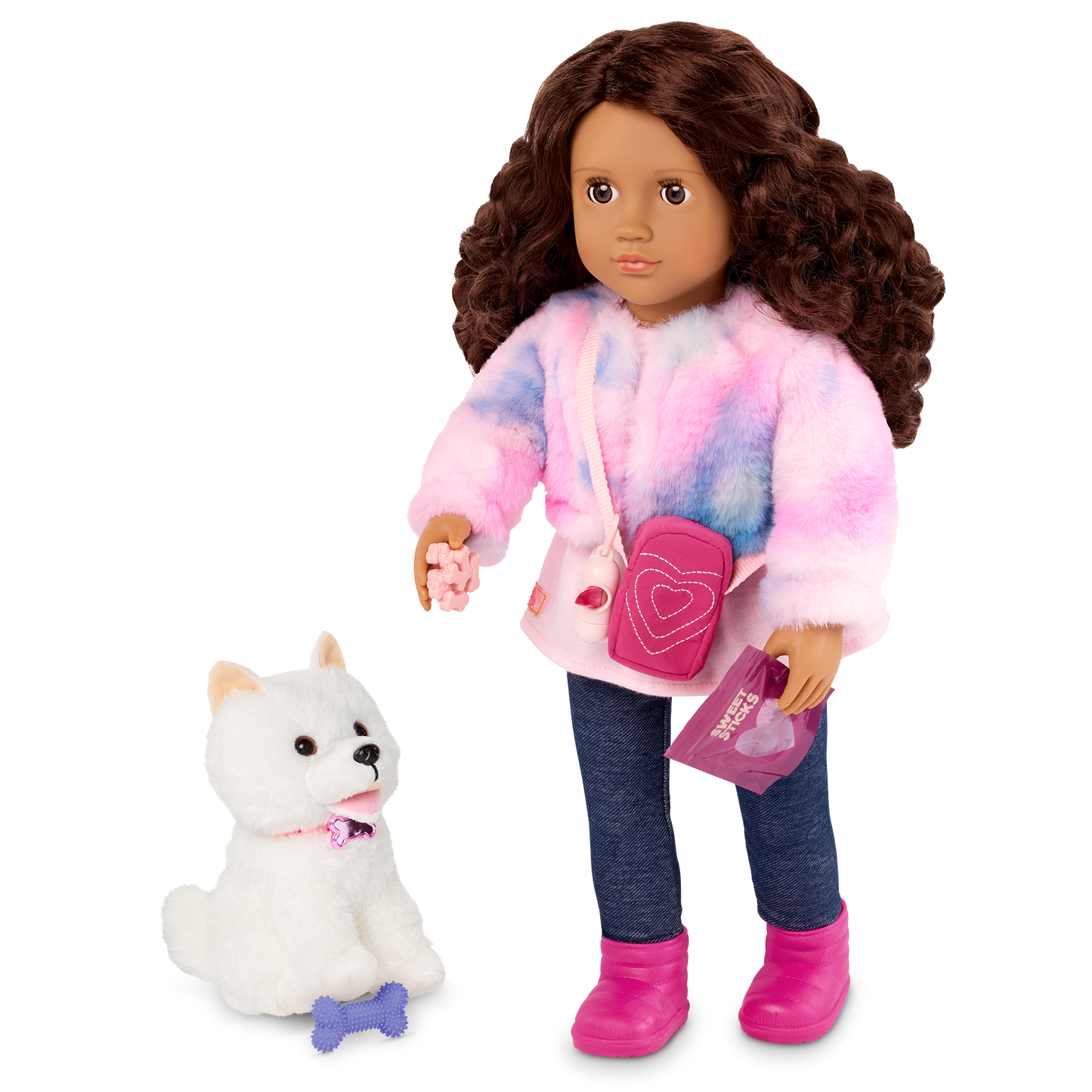 Our Generation Ines & Jojo 18" Doll & Pet Puppy Set