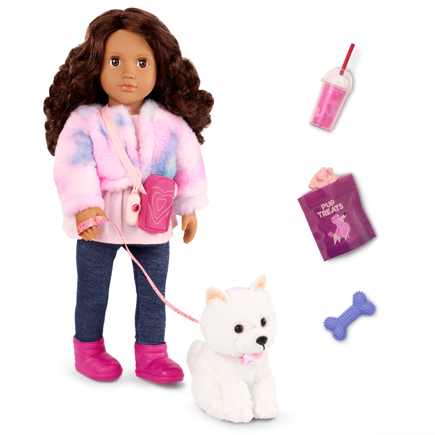Our Generation Ines & Jojo 18" Doll & Pet Puppy Set