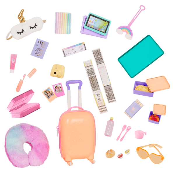 Our Generation Accessory - Over the Rainbow Luggage Set for 18" Dolls