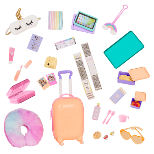 Our Generation Accessory - Over the Rainbow Luggage Set for 18" Dolls