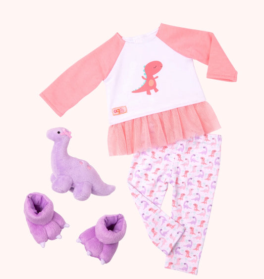 Dinosaur Pajama Outfit for 18-inch Dolls!