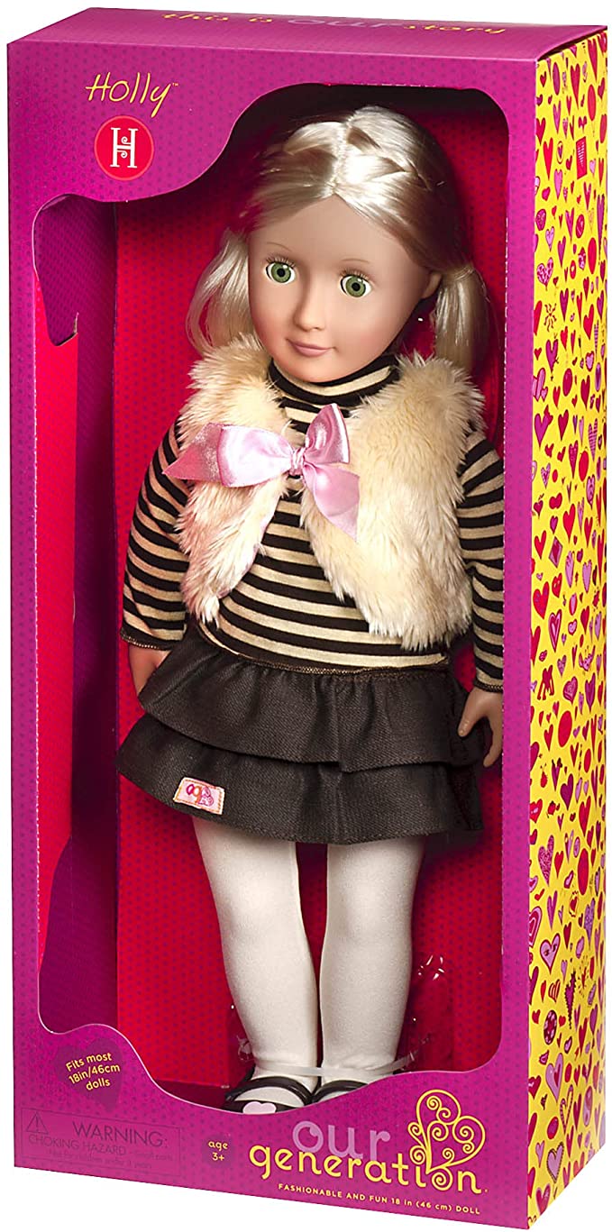 Our Generation Holly 18" Doll Stripped Turtleneck