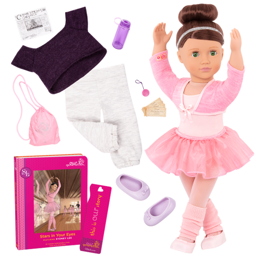Our Generation Sydney Lee 18" Ballet Doll with Storybook & Outfit