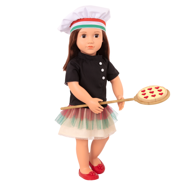 Our Generation Francesca 18" Posable Pizza Chef Doll with Storybook