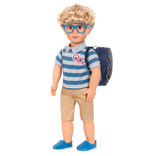 Our Generation Leo 18" Boy Doll with School Bag