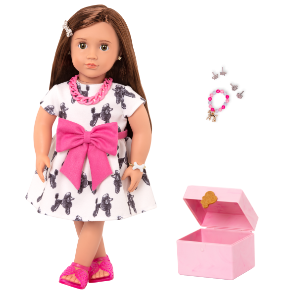 Our Generation Nancy 18" Doll with Jewelry Box & Pierced Ears