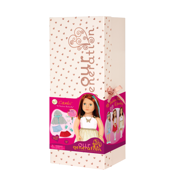 Our Generation Cambi 18" Fashion Doll Starter Kit in Gift Box with Mix & Match Outfits