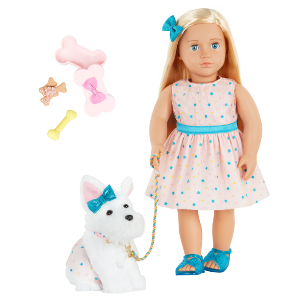 Our Generation Cadence & Cookie 18" Matching Doll & Pet Set