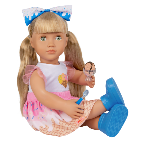 Our Generation Lorelei 18" Posable Ice Cream Doll with Storybook