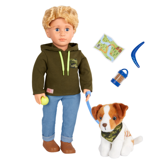 Our Generation Elliot 18" Boy Doll & Pet Set